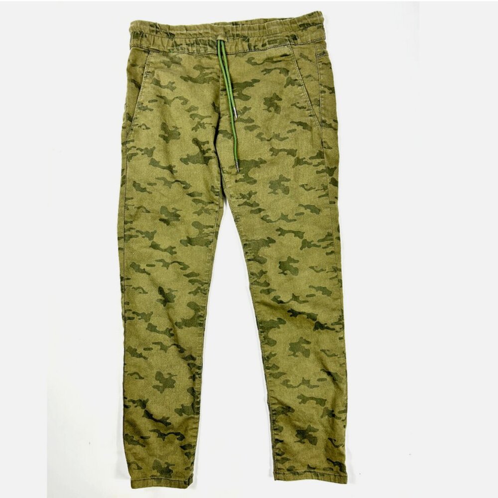 Bevy Flog Shely Green Camo Drawstring Jogger Pants 28
